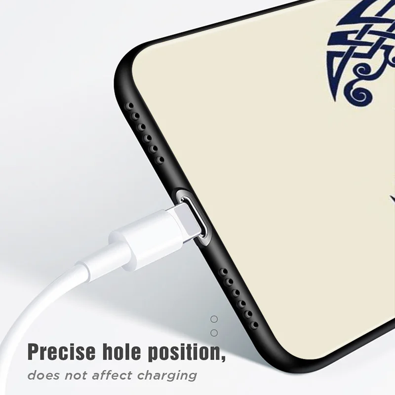 

Viking Vegvisir Odin Nordic For Apple iPhone 12 Mini 11 XS Pro Max XR X 8 7 6 6S Plus 5 5S SE 2020 Black Phone Case