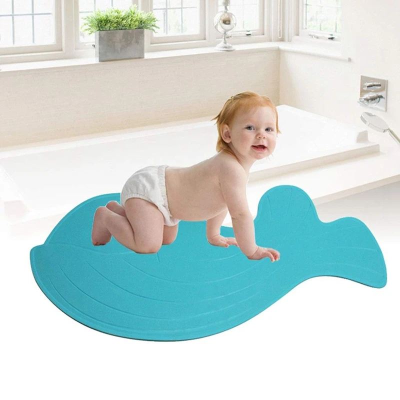 

Cute Whale Shape Anti-Slip Adhesive Bath Tub Mat for Kids Non-Toxic BPA Free Anti-Bacterial Anti Mold Mildew Resistant Non Slip