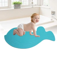 cute whale shape anti slip adhesive bath tub mat for kids non toxic bpa free anti bacterial anti mold mildew resistant non slip