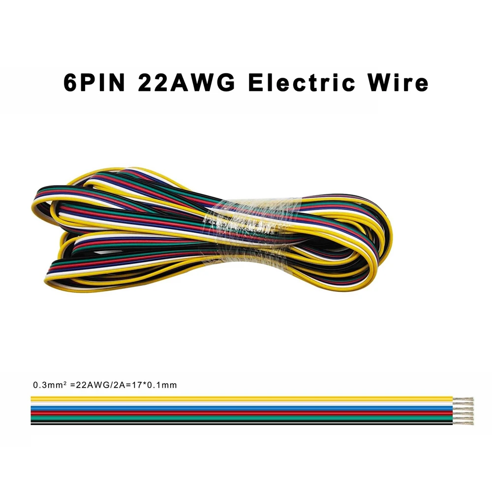 22AWG Электрический провод Удлинительный кабель для электрического провода WS2812B