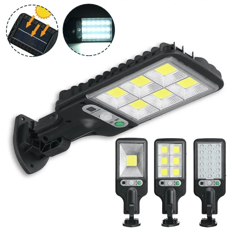 

300W-650W IP65 LED Solar Street Light PIR Motion Sensor Wall Mounted Lamp Garden