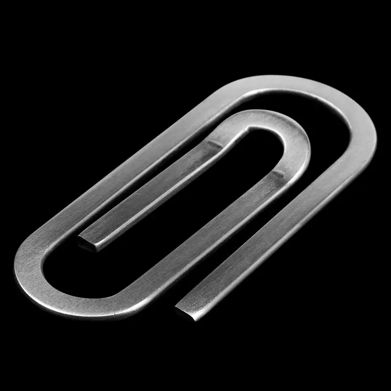 

New Creative Stainless Steel Paper Clip Money Clip (Silver)