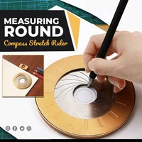 stainless steel plotting compass adjustable drawing ruler creative drafting circle tool round measurements woodworking tools