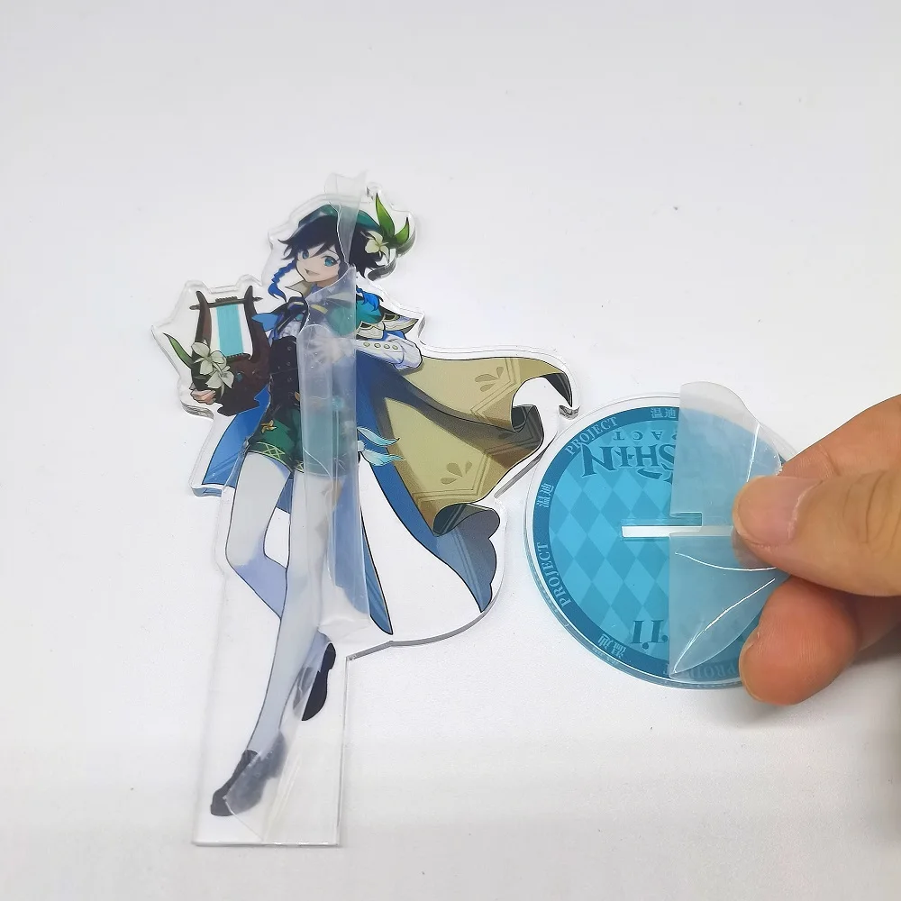 Аниме Фигурка Genshin Impact бальзам Venti Klee Keqing Qiqi акриловая модель на подставке Plate