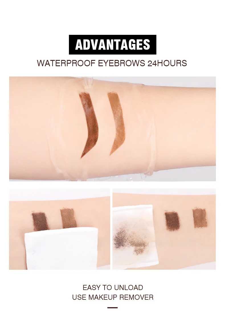 Макияж гель для бровей кофе черный коричневый краска тату водостойкий