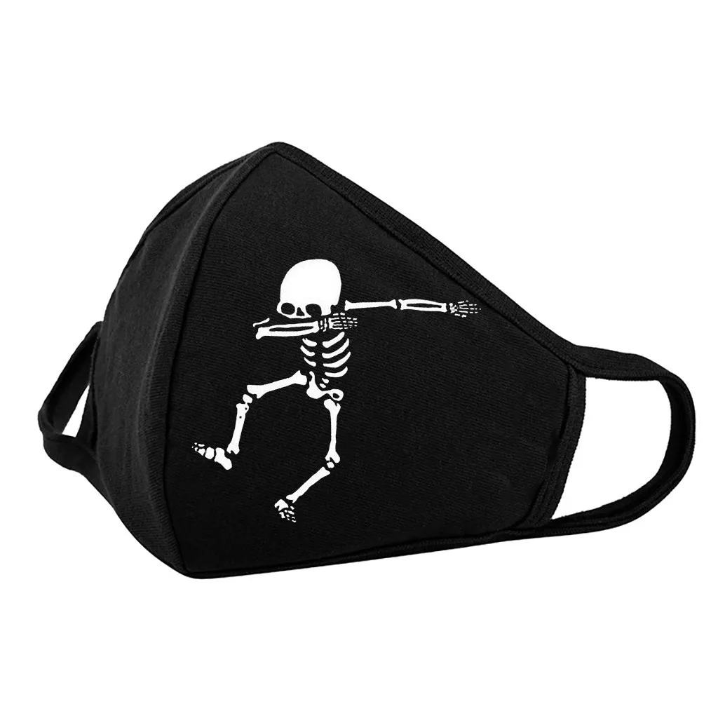 Cotton Masks Personalized Halloween Fashion Luminous Washable Face Festive Party Protection Respirator Muffle | Дом и сад