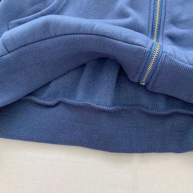 

Women Korean Style hoodies For Girls Top Vintage Solid Long Sleeve Oversized Zip up Hooded Sweatshirt Jacket Casual Large Coats