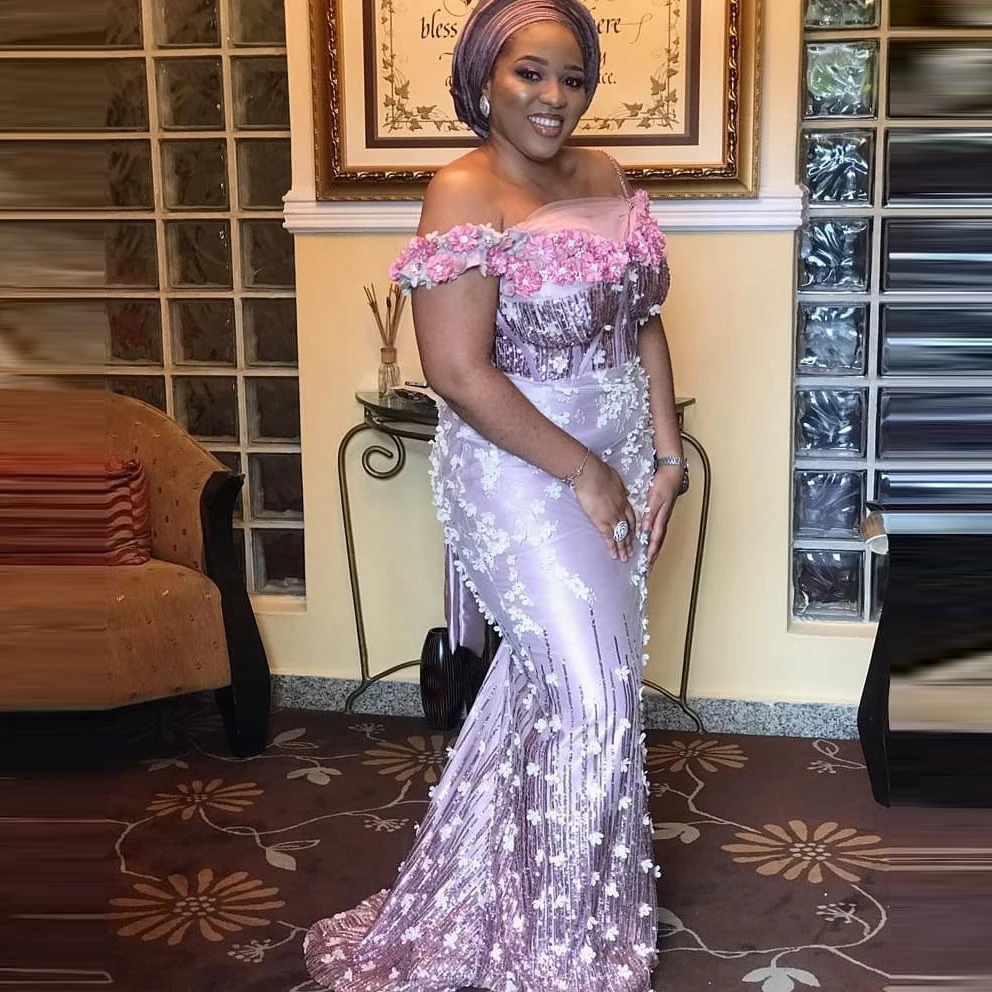 

С цветочным рисунком размера плюс под традиционное платье Aso Ebi Вечерние платья Длинные Русалка с рукавом-крылышком ручной работы с цветочным принтом вечерние платья молния Назад индивидуальный заказ из бисера