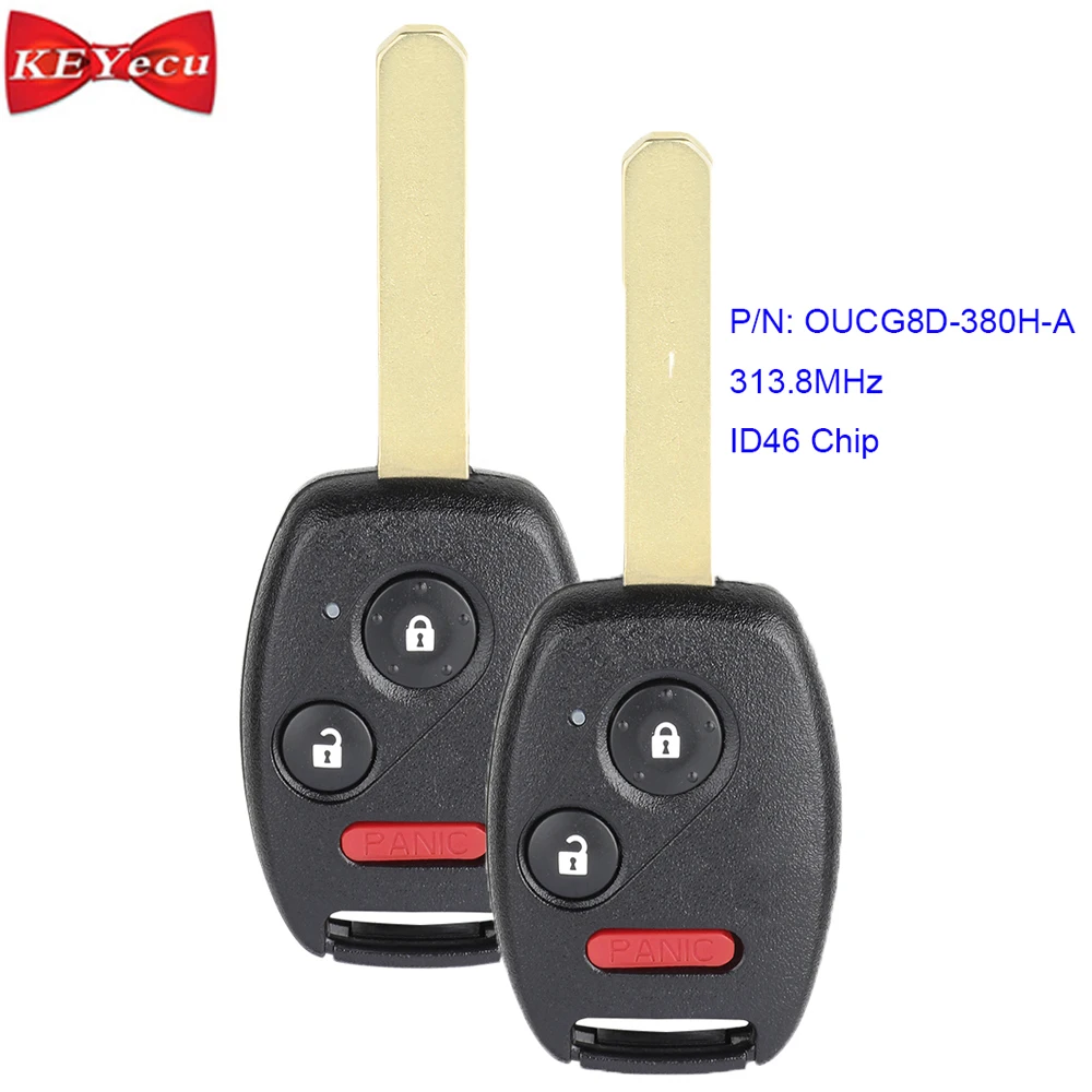 KEYECU 2 шт. для Honda Fit Odyssey Ridgeline пульт дистанционного управления автомобильный