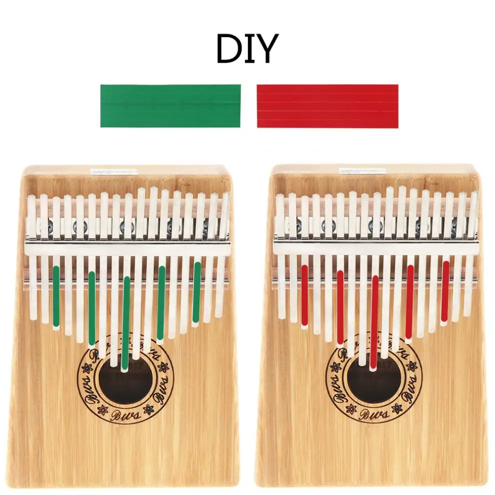 Пианино для большого пальца 17 клавиш Kalimba одиночная доска Бамбуковая Mbira