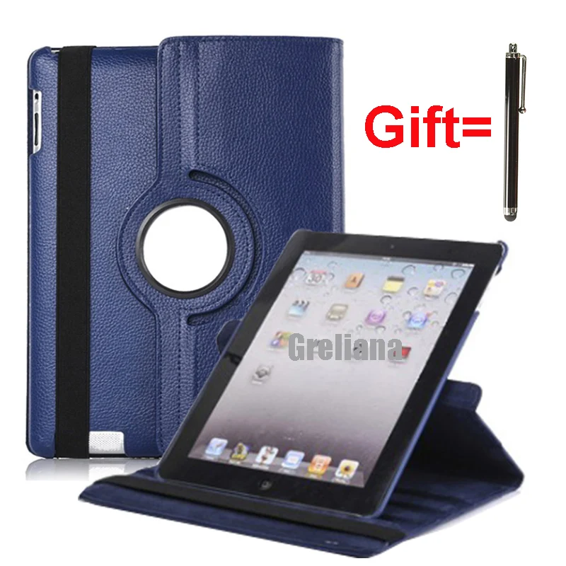 Чехол для iPad 2 модели чехлов A1395 A1396 A1397 вращение на 360 градусов из искусственной