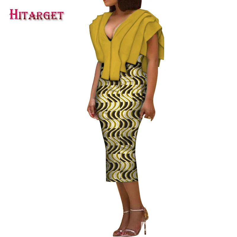 Africa Dress for Women new Danshiki Bazin Riche Sexy Wedding Party sleeveless long Dress Traditional African Clothing WY5853