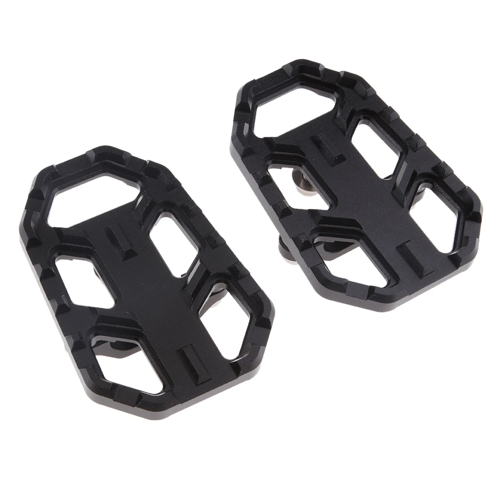 

1 Pair Black Motorcycle Foot Pegs Bracket Wide Fat Rider Footrest For HONDA