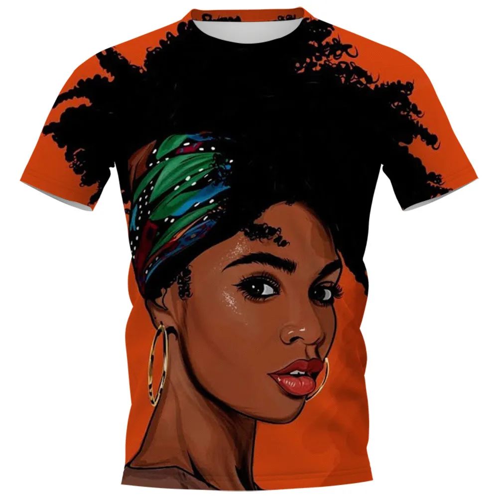 

CLOOCL Cartoon Girls Print T-shirts 18 Design Africa Tan Ladies Short Sleeve Men Clothing Women Tees Unisex Harajuku T Shirts