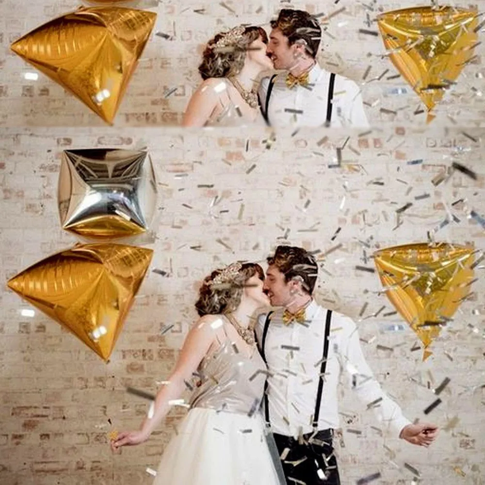 20 шт./компл. 24 дюймов 4D Алмазный квадратный зеркальный шар из алюминиевой фольги