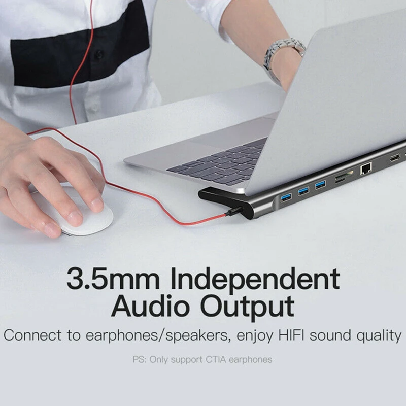 

11 in 1 HUB 4K USB Type-C to USB 3.0 TF HDMI VGA RJ45 Mini DP Docking Station Laptop Docking Station for for Huawei