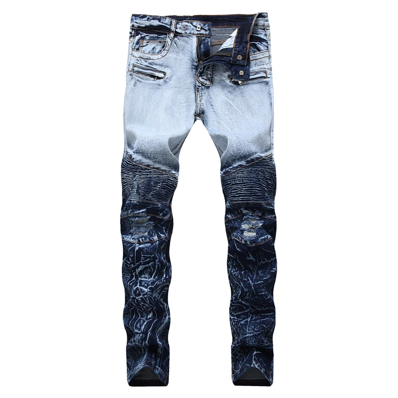 

2021 New Dsel Brand Fashion Designer Jeans Men Straight Blue Color Printed Men Jeans Ripped Men Jeans!E988