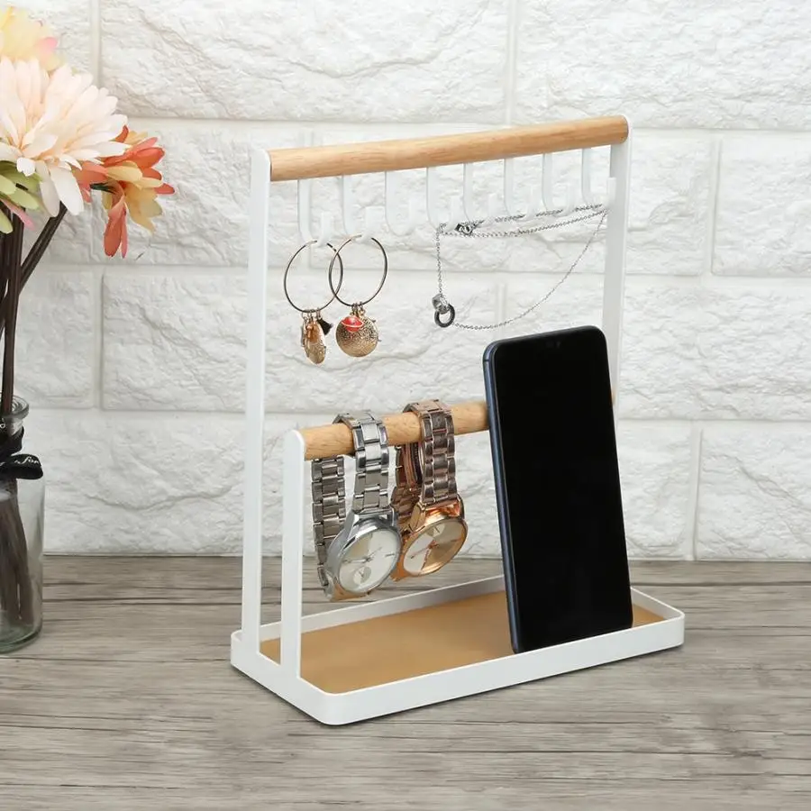 2 уровня органайзер для ювелирных изделий настольный браслет ожерелье стеллаж