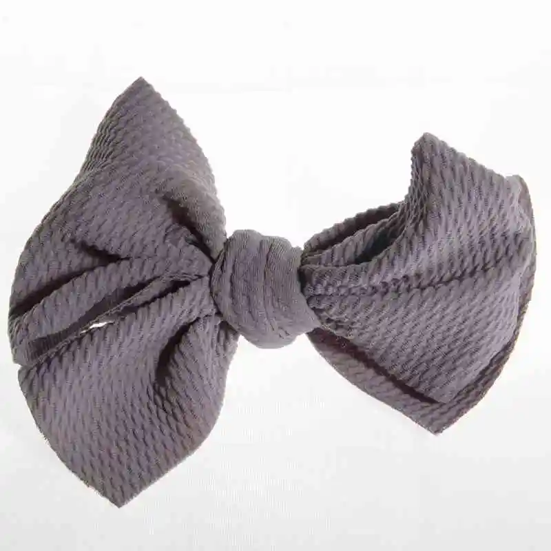 Gray 50 шт., 13 см, 5,1 дюйма, большие, для новорожденных, Seersucker, вафельные банты для волос, для повязки на голову, для волос, бутик, заколки для волос, заколки для волос, аксессуары для головных уборов - Цвет: Gray