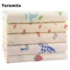 TeramilaРозовая дышащая ткань из органического хлопка и Марли для шитья детской одежды, подгузники, пододеяльник, супер мягкий, двухслойный