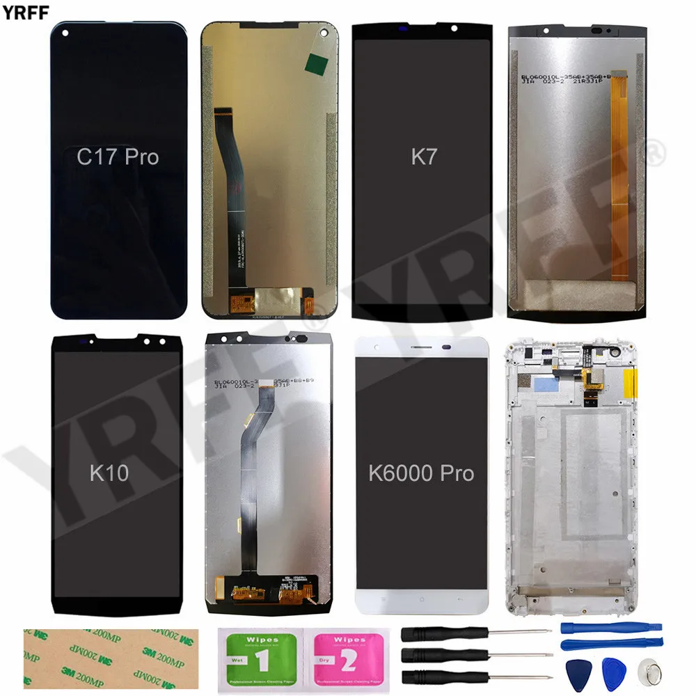 

ЖК-дисплей для Oukitel C17 Pro, Oukitel K10/K7/K6000 Pro, кодирующий преобразователь сенсорного экрана в сборе запасные части, панель, датчик объектива