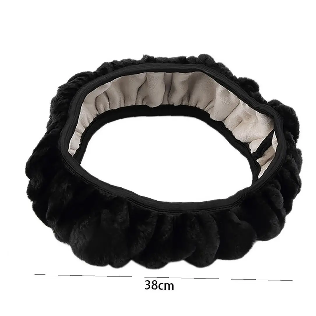 Плюшевый чехол для автомобильного руля протектор колеса зимняя теплая Подлинная