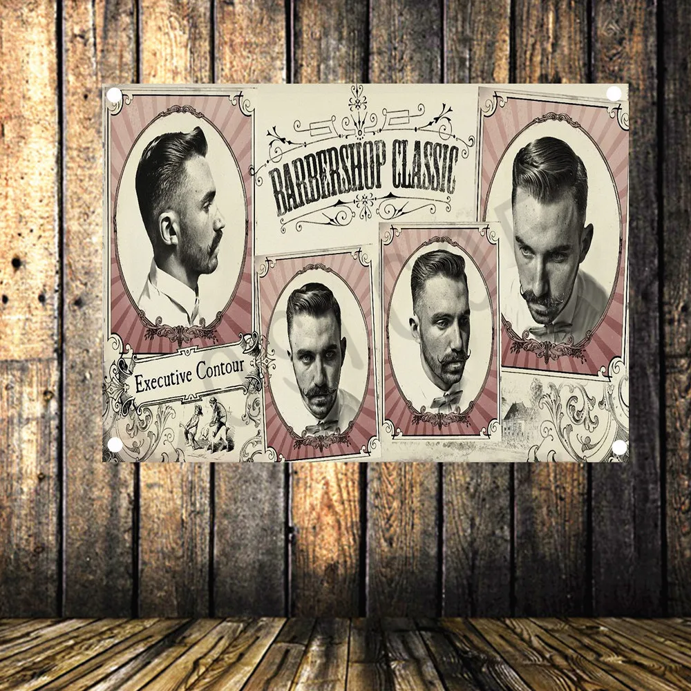 Прическа тату плакат флаг баннер гобелен висячая картина настенный волос салон