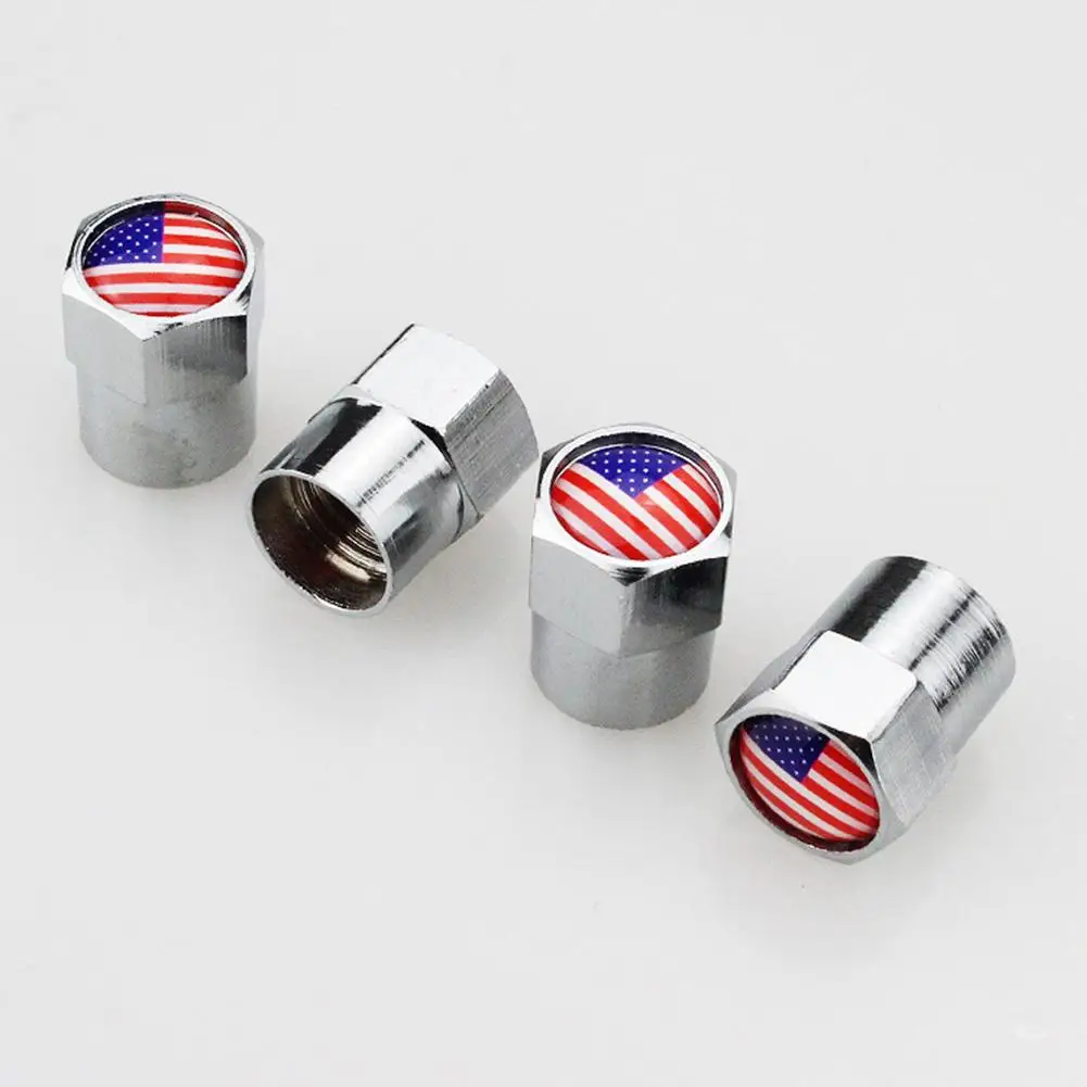 4 шт. колпачки на стержни клапана автомобиля под американский флаг|Стержни и