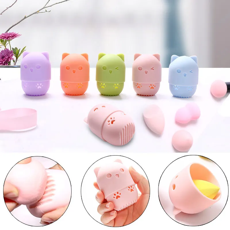 Симпатичный держатель для сушки губки мягкий силиконовый косметический