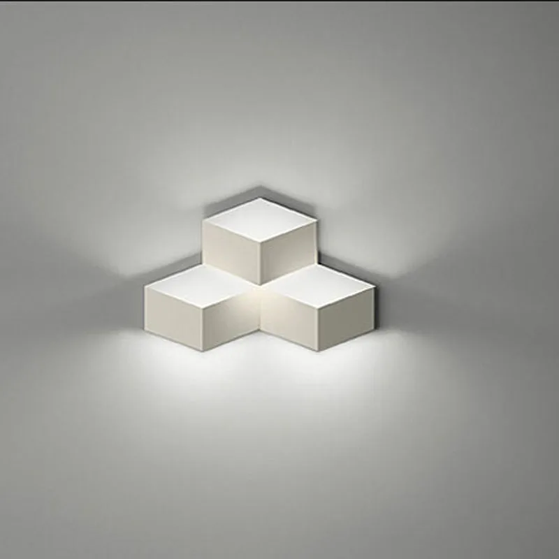 

Flod Magic Creative LED Wall Light Aluminum Stereo Rhombus Ice Cube 3D The Box Wall Lamp Geometry Square Grid indoor lighting