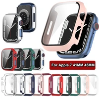 cover for apple watch7 41mm 45mm hard pc bumper case frame compatible for iwatch accessorie screen protector apple watch serie 7