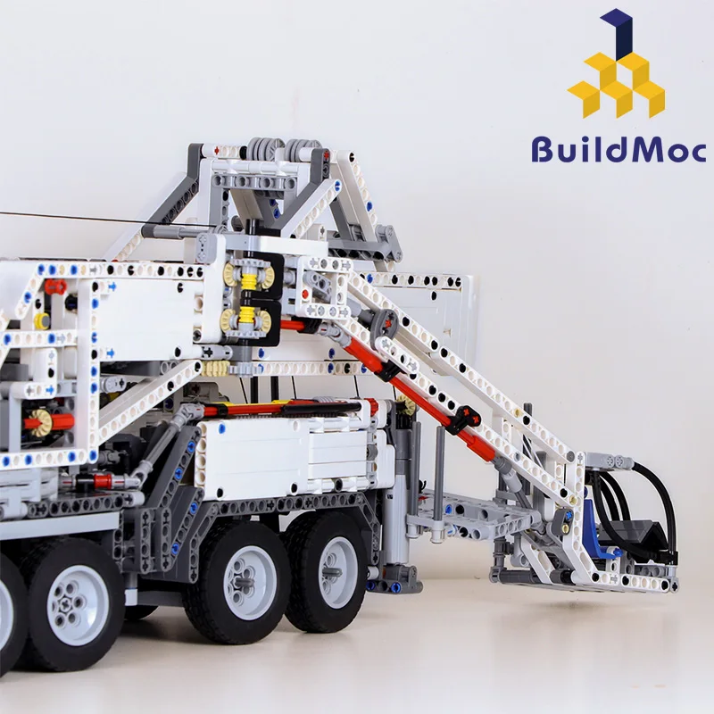 BuildMOC новая мощная конструкция мобильного крана LTM11200 RC технический мотор либхера