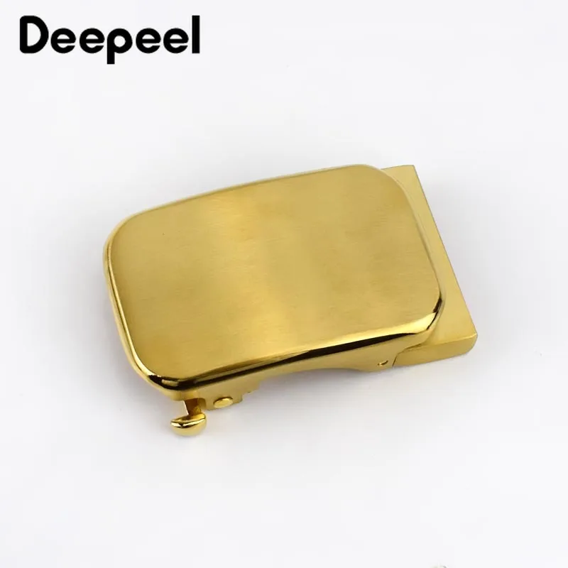 

Deepeel 1Pc Solid Brass Belt Buckles Men Brushed Metal Automatic Buckle for Belts 33-35mm Waistband Head DIY Leather Craft YK148
