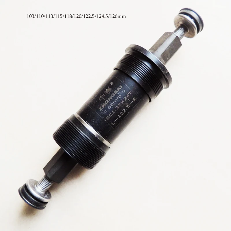 

Zhongsai 68 mm 103/110/113/115/118/120/122.5/124.5/126mm mid axis axle set bicycle BB