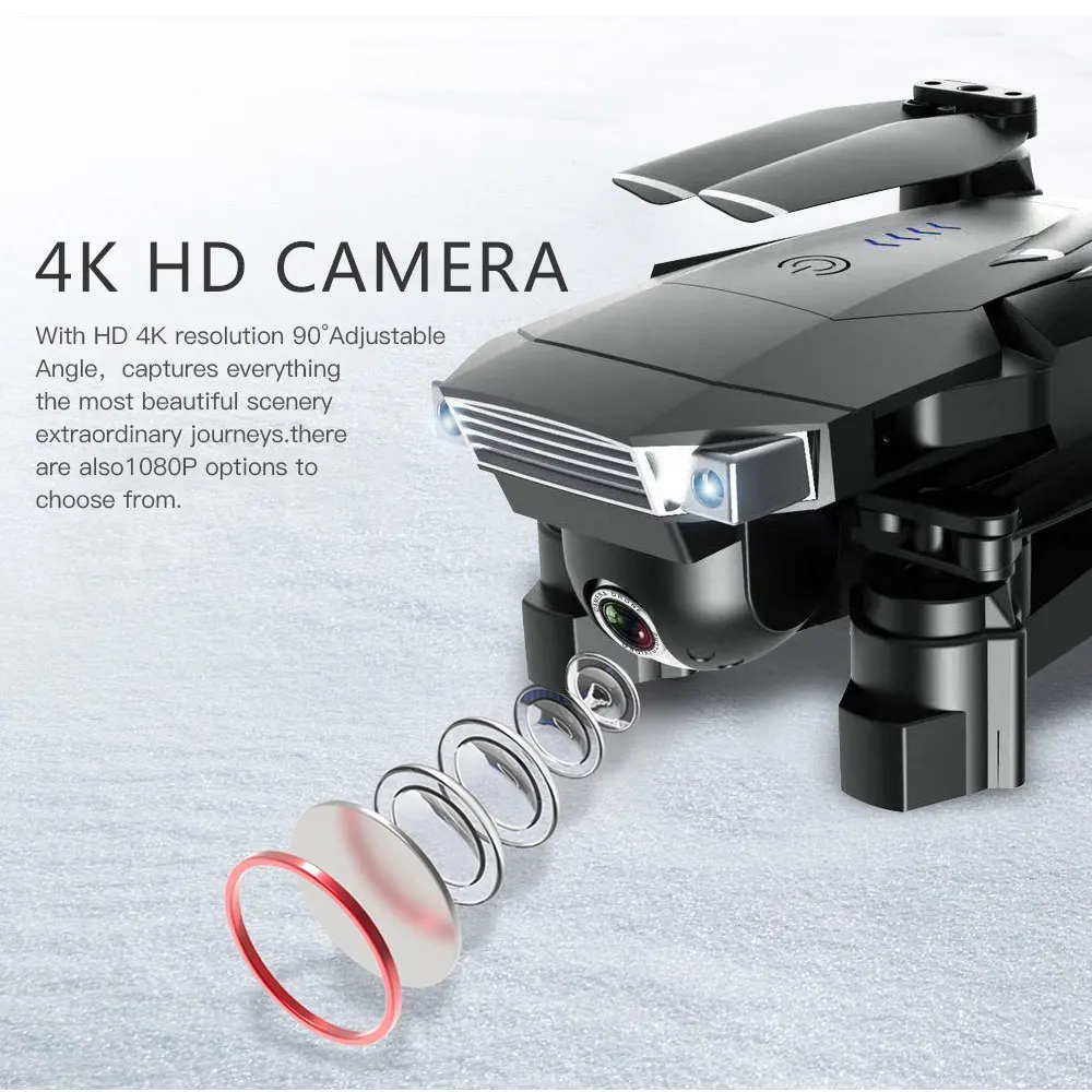 Drone 4K SG901 Cool Quadcopter 2 Camera Stable Gimbal Altitude Hold 4096x3072P 2048*1080P HD Gift Kids Uav 2.4G 4CH 6-Axis dron