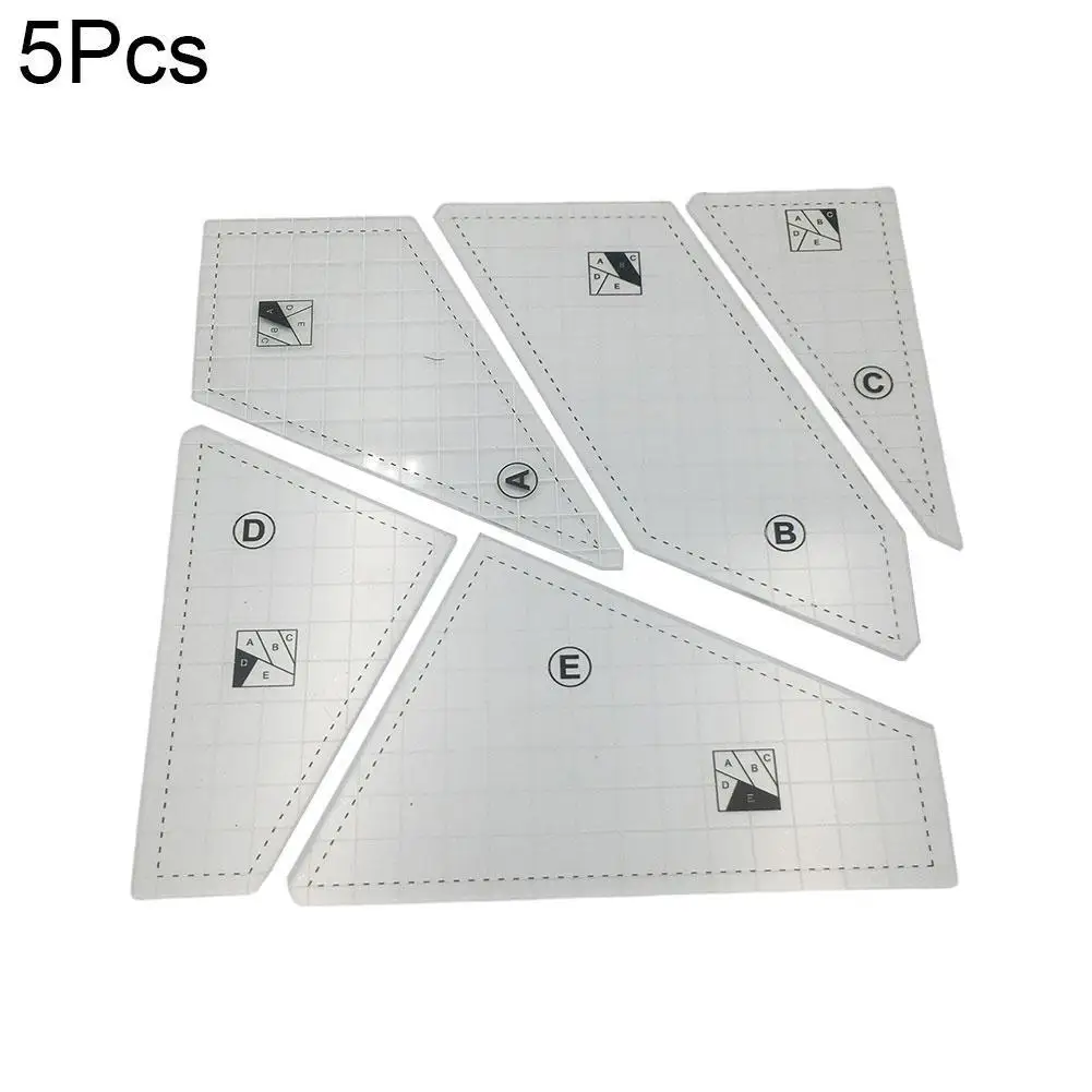

5pcs Sewing French Curve Ruler Measure Dressmaking Set Stitch Tool Craft Sewing Tailor Drawing Yarn Cross Template Accessor U2Y9