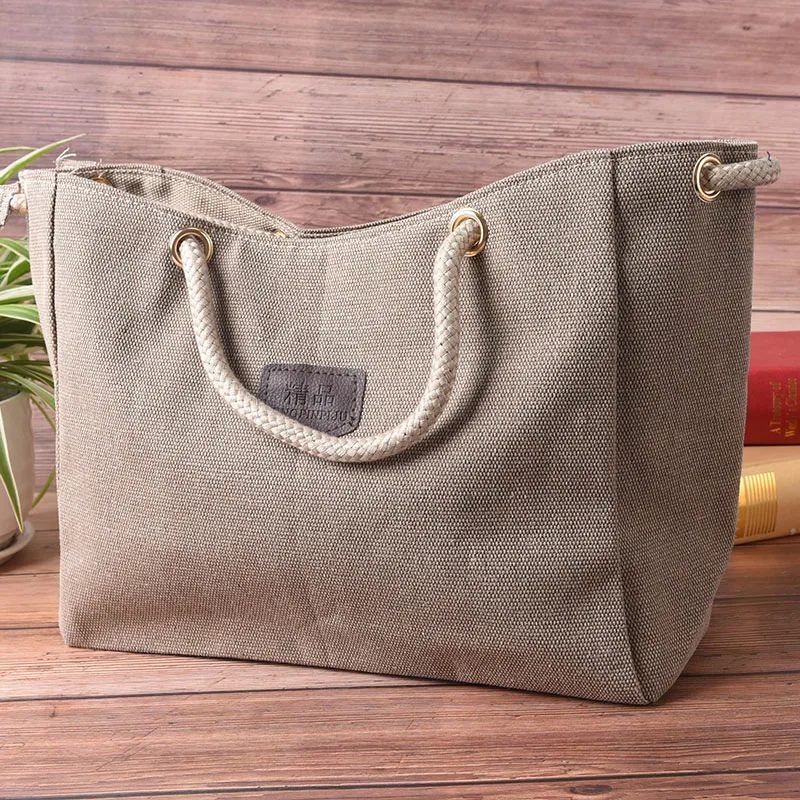 

Brown Women Canvas Shoulder Bag Messenger Girl Purse Satchel Tote Lady Handbag