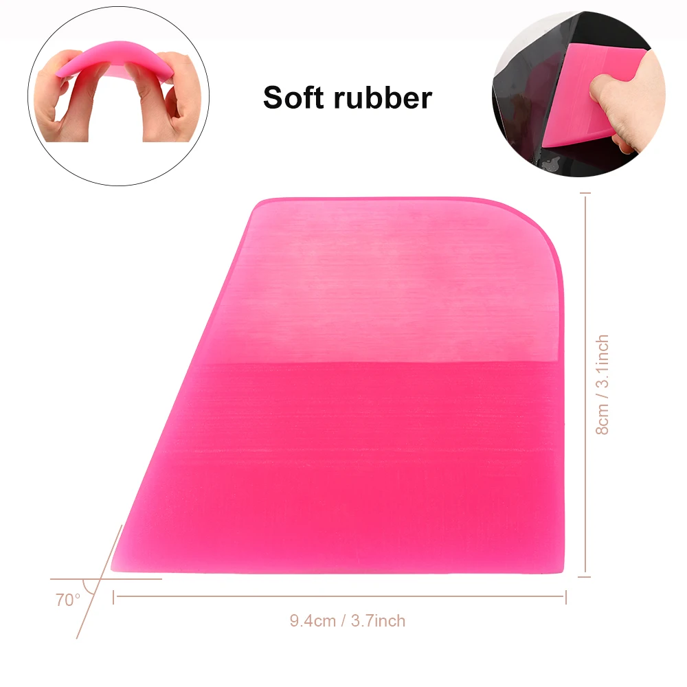 FOSHIO 1/2/3 шт. мягкие PPF оклеивания авто с эффектом хромирования Ракель углеродное