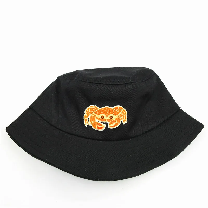 LDSLYJR хлопковая Панама с вышивкой краба рыбацкая шляпа уличная дорожная