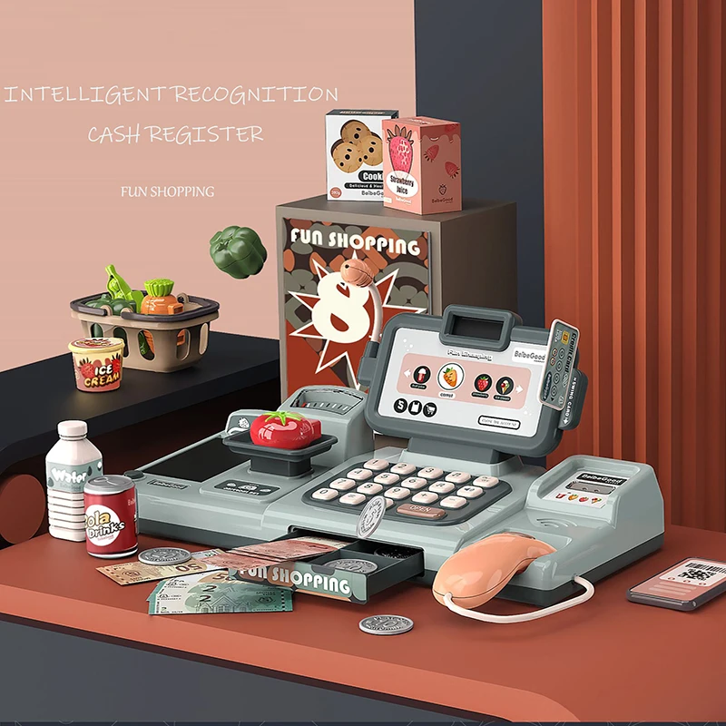 Детские игрушки симуляция супермаркета кассовый аппарат роскошный набор