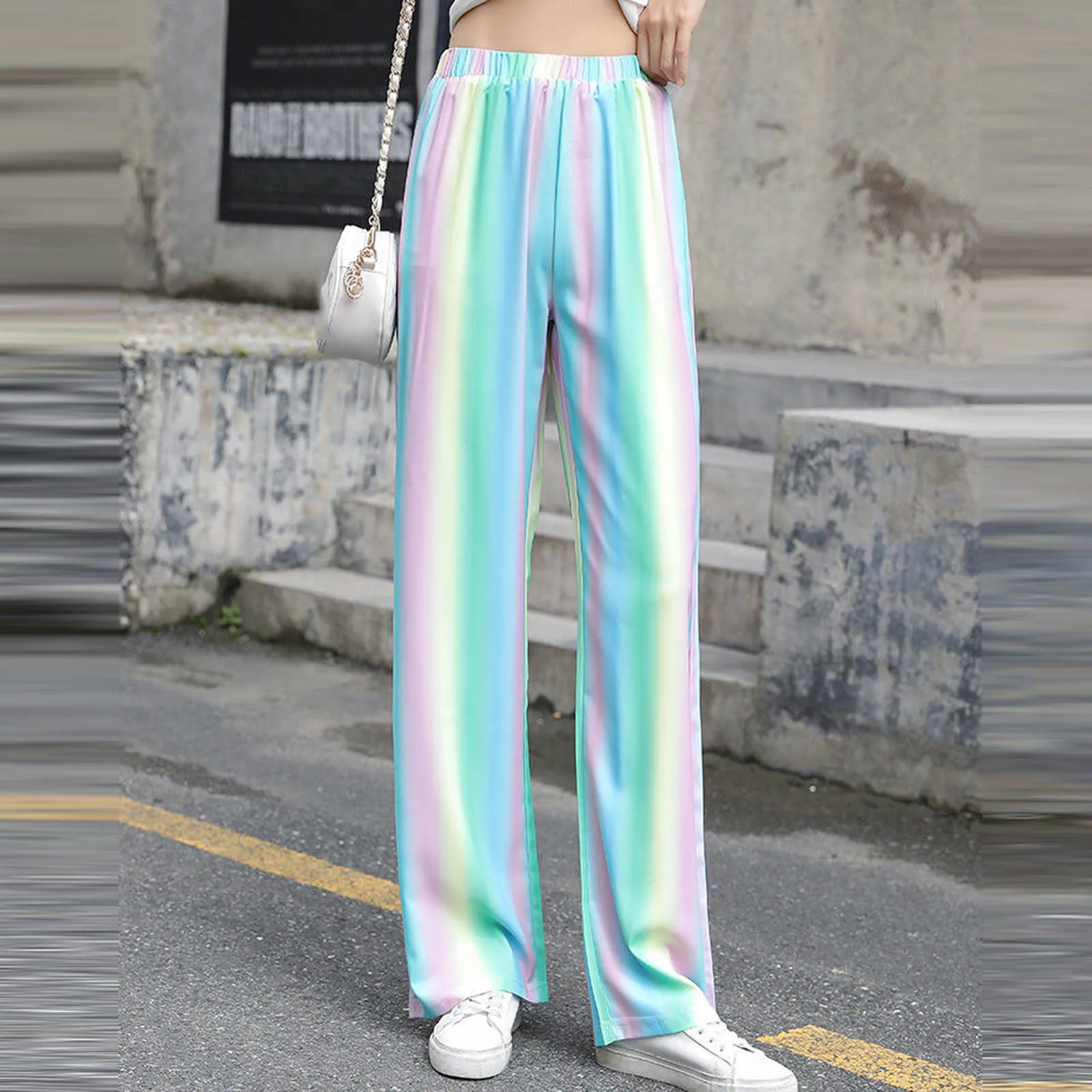 

Women Pants Fashion Print Streetwear Harem Pants Female Summer Casual High Waist Joggers Wide Leg Sweatpant Lady Long Trousers