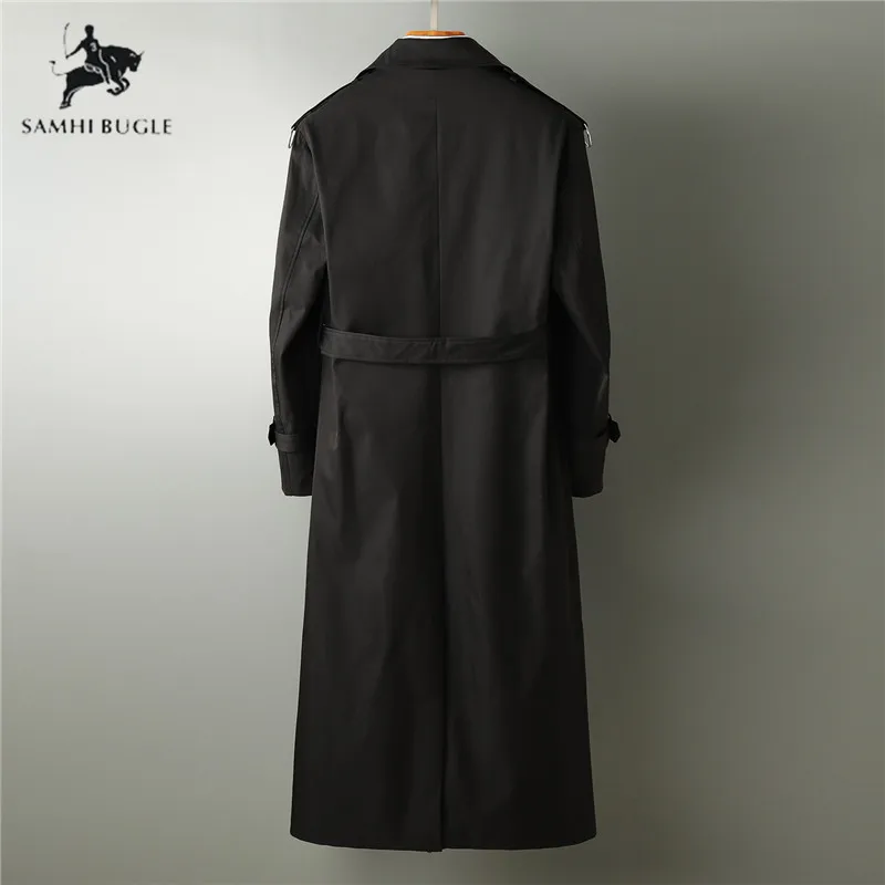 

Plus Size 8XL 9XL Genuine High-slit Trench Coat Windbreaker Long Fatal Classic Windbreaker Wu Jing Won the Handsome X-Long Coat