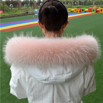 Genuine Real Raccoon Fur Collar Scarves Natural Raccoon fur Shawl Women Parka Coat Hood Trim Collar warm Fashion solid wrap - Цвет: 18