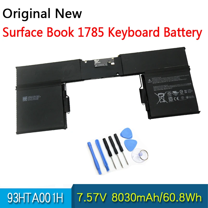 

New Original 93HTA001H Tablet keyboard battery For Microsoft Surface Book 1785 Enhanced version 7.57V 60.8WH 8030MAH