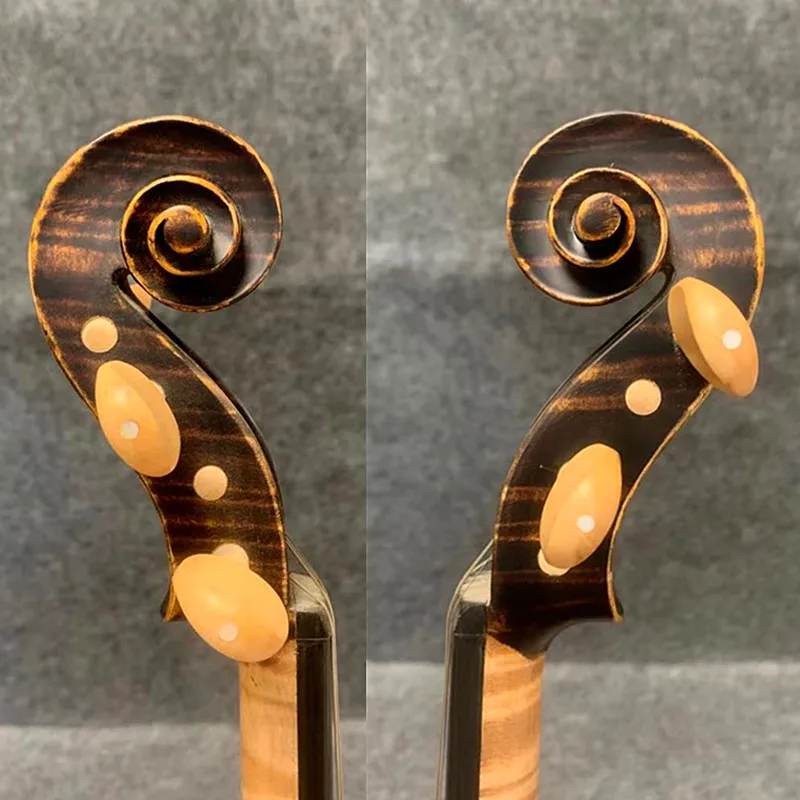 Фото SONG Maestro ручной работы в стиле Strad. Имитация старой скрипки 4/4, детали из самшита, изящный и мягкий звук. # 10731 №5