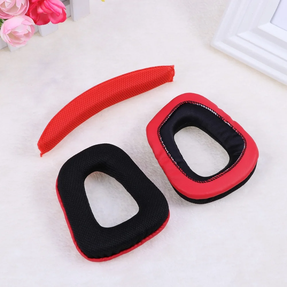 Пара сменных подушки из мягкой пены для амбушюры наушников с подушкой Logitech G430 G930 |