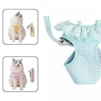 stylish bright color mesh pet traction rope puppy cats chest strap leash set for pet training pet vest leash set