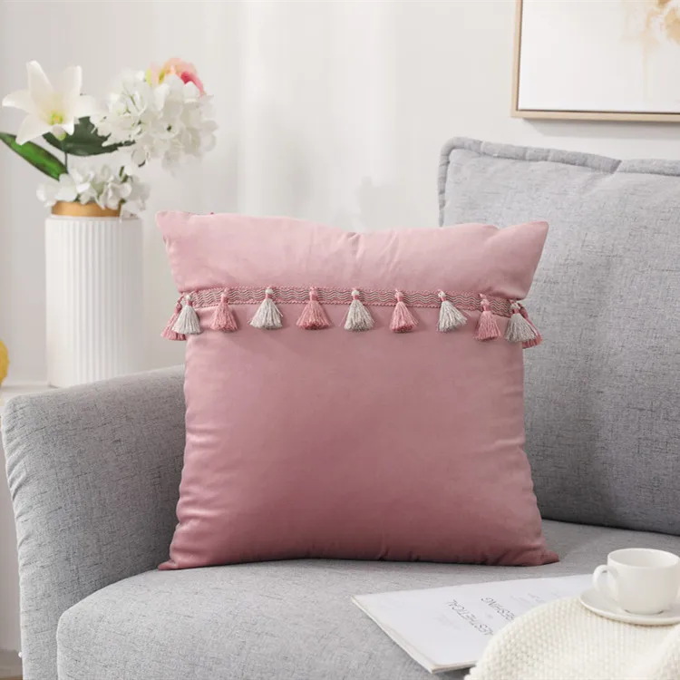 

INS Nordic Soft Velvet наволочка с кисточкой декоративный диван для гостиной, автомобильный Housse De декоративные подушки украшения для дома 30x50