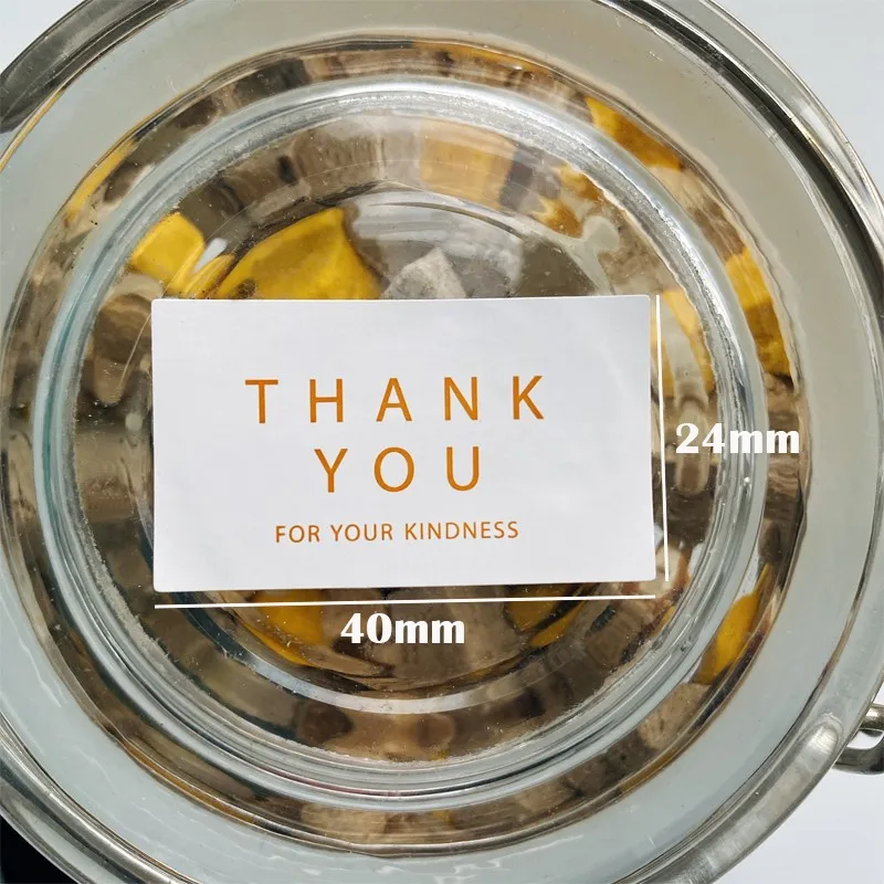 

800pcs/lot White Thank you for your kindness design DIY Stickers Label Decor