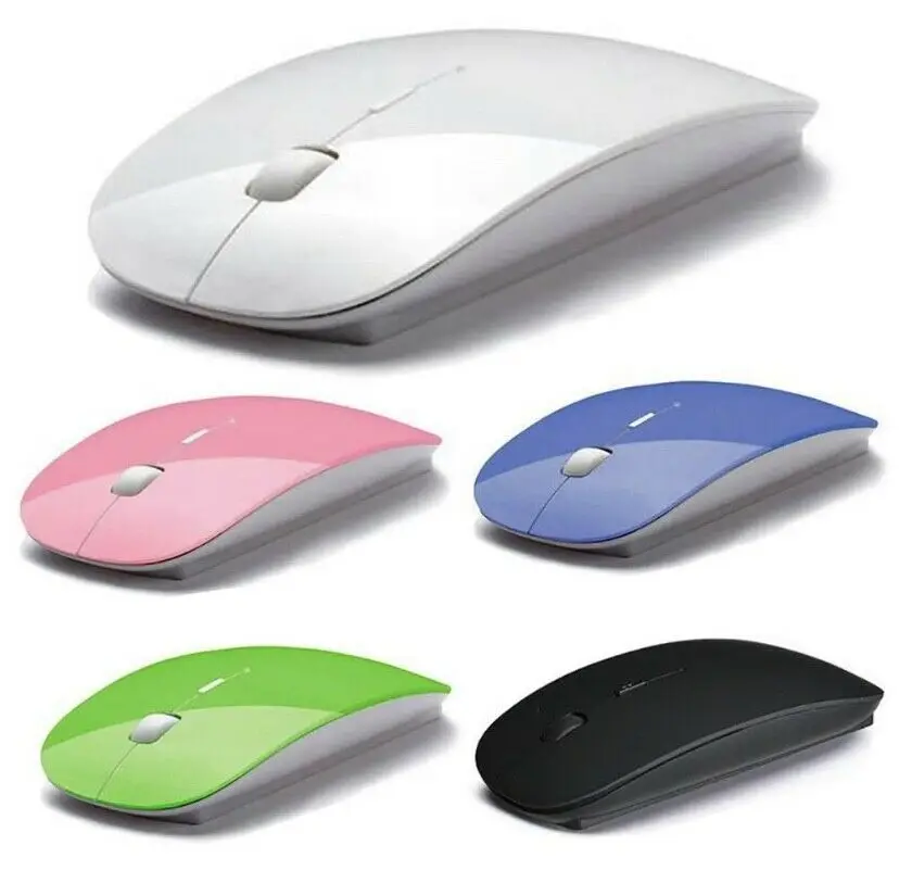 

Slim Wireless LED Light Mouse Rechargable Cordless Mice For PC Laptop + USB